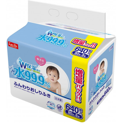 Iplus 99.9% wet wipes 640pcs(8X80)
