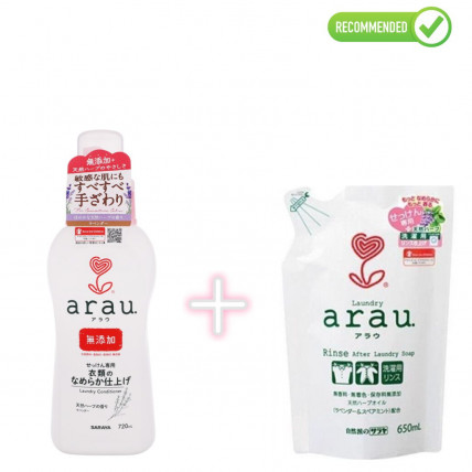 Arau Płyn do płukania tkanin o zapachu lawendy 720ml + uzupełniacz 650ml