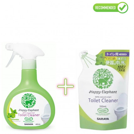 Saraya Happy Elephant Środek czyszczący do toalety 400ml + uzupełnienie 350ml