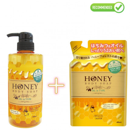Daiichi Honey Oil Shower gel 500ml + refill 400ml