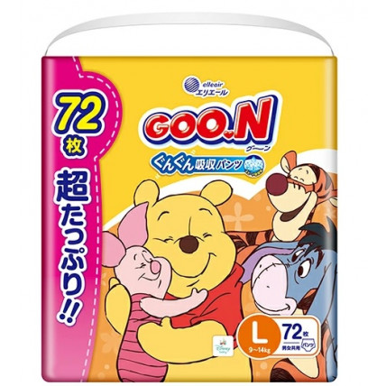 Goo.N Plus Disney Подгузники-трусики PL 9-14кг 72шт Goo.N Plus Disney Подгузники-трусики PL 9-14кг 72шт