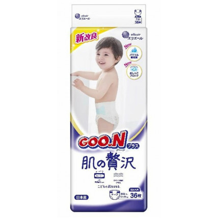 Goo.N Plus Skin Luxury Pieluchy dla wrażliwej skóry XL 12–20kg 36szt Goo.N Plus Skin Luxury Pieluchy dla wrażliwej skóry XL 12–20kg 36szt