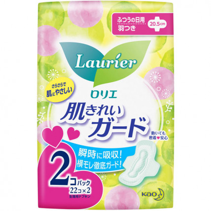 Laurier 4* wkładki higieniczne z skrzydełkami do średnich wydzielin, 20,5 cm, 44 szt. (22×2)