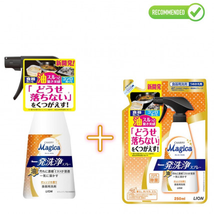 Lion Charmy Magica Piana-spray do mycia naczyń 300ml + wkład uzupełniający 250ml