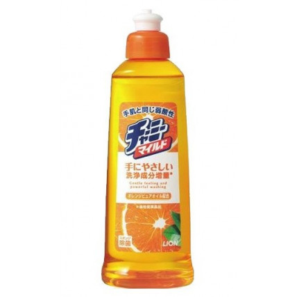 Lion Charmy Mild Środek do mycia naczyń, owoców i warzyw z olejkiem pomarańczowym 260ml