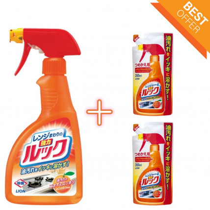 Lion środek czyszczący do kuchni 400ml + 2 uzupełnienia
