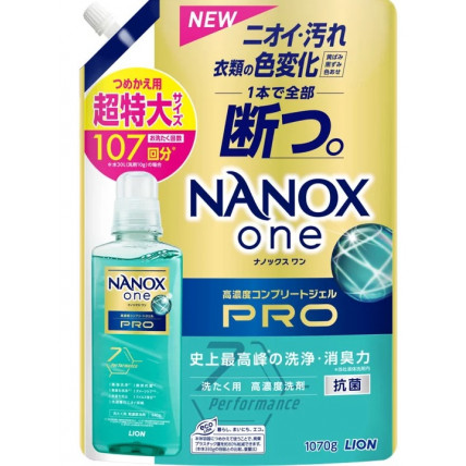 Lion Nanox One Pro Żel do prania tkanin, uzupełniacz 1070g