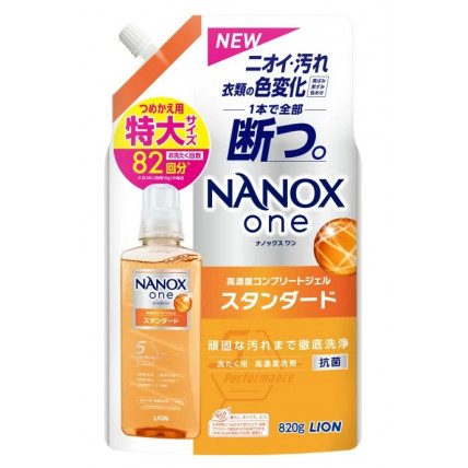 Lion Nanox One Żel do prania do trudnych zabrudzeń, uzupełniacz 820g