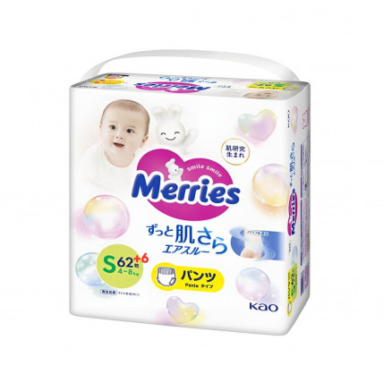 Diapers-panties Merries PS 4-8kg 68pcs