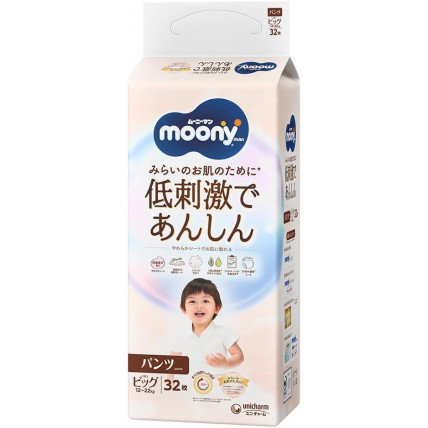 Японські (pull-up diapers) підгузки-трусики Moony Natural PBL 12-22кг