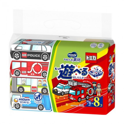 Moony Chusteczki nawilżane 76 szt x 8 opakowań