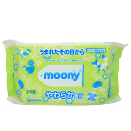  Chusteczki nawilżane Moony 76szt