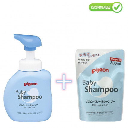 Pigeon Szampon-pianka z środkiem pieniącym 350ml + wkład uzupełniający 300ml