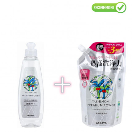 Saraya Yashinomi Środek do mycia naczyń 200ml + uzupełniacz 540ml