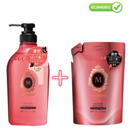 Shiseido MA CHERIE Nawilżający szampon do włosów 450ml + uzupełniacz 380ml