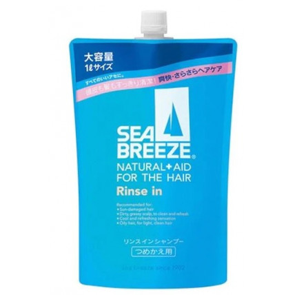 Shiseido Sea Breeze szampon i odżywka 2 w 1 przeciw łupieżowi z mentolem, wkład uzupełniający 1000ml