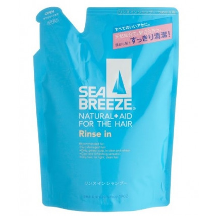 Shiseido Sea Breeze szampon i odżywka 2 w 1 przeciw łupieżowi z mentolem, wkład uzupełniający 400ml