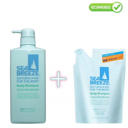 Shiseido Sea Breeze Żel pod prysznic o działaniu dezodorującym 600ml + uzupełniacz 400ml