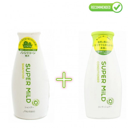 Shiseido Super Mild szampon i odżywka do włosów o zapachu ziół 220ml