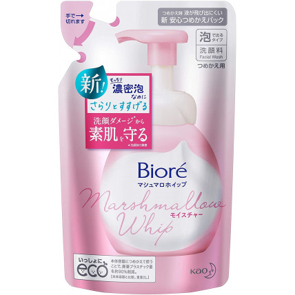 Biore Marshmallow Pianka do mycia twarzy z efektem nawilżającym, uzupełniacz 130 ml
