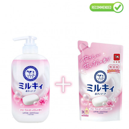 Cow Milky Płynne mydło do ciała 500ml + uzupełnienie 360ml