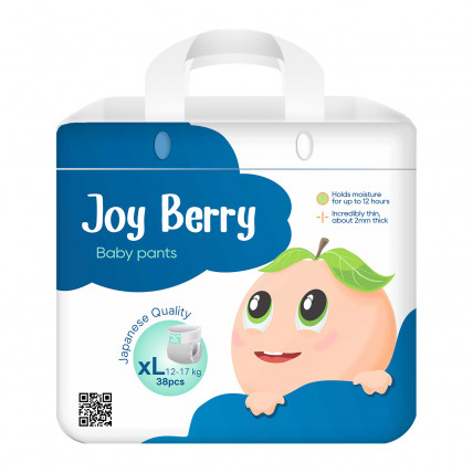 JoyBerry Pieluchomajtki PXL 12–17kg 38szt