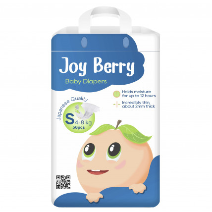JoyBerry Pieluchy S 4–8kg 56szt
