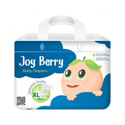 JoyBerry Pieluchomajtki XL 12–17kg 38szt