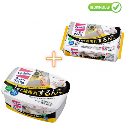 KAO Quick Le Wipes for kitchen cleaning 10pcs + refill 24pcs KAO Quick Le Wipes for kitchen cleaning 10pcs + refill 24pcs