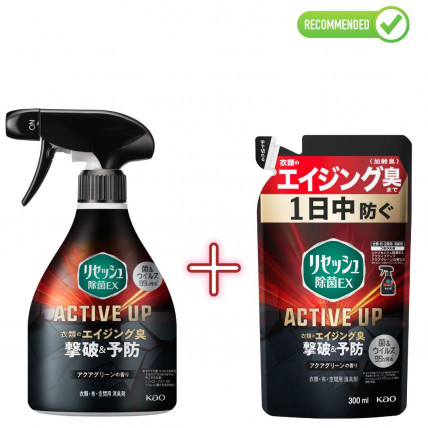 KAO RESESH EX Deodorant for clothes and linen 350ml + refill 300ml KAO RESESH EX Deodorant for clothes and linen 350ml + refill 300ml