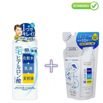 Utena Simple Balance Lotion do twarzy z filtrem UV SPF5 220ml + uzupełnienie 200ml